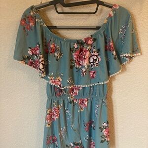 Arizona Green Tea colored Floral Romper